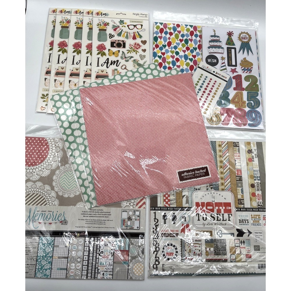 Scrapbookingโ Kit Craft Lot Echo Park Simple Stories Teresa Collins & More